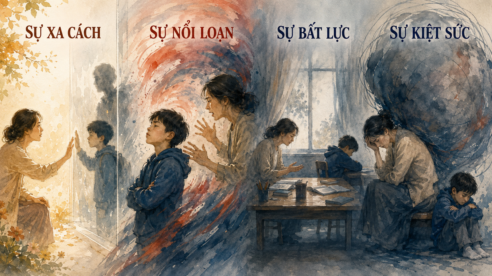 Sự xa cách, sự nổi loạn, sự bất lực, sự kiệt sức - 4 nỗi đau khi cha mẹ, thầy cô dùng tư duy kiểm soát với trẻ